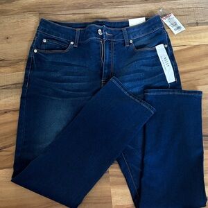 Tahari Women's Dark Blue Straight Leg Jeans